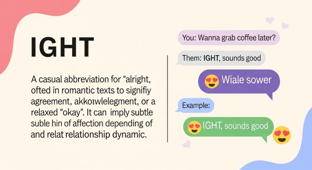 IGHT Meaning in Text Romance 