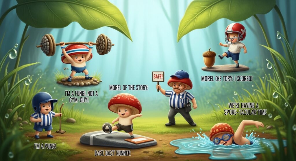 Sports & Athletic Mushroom Puns 