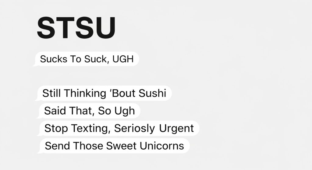 STSU Meaning in Text One Liners
