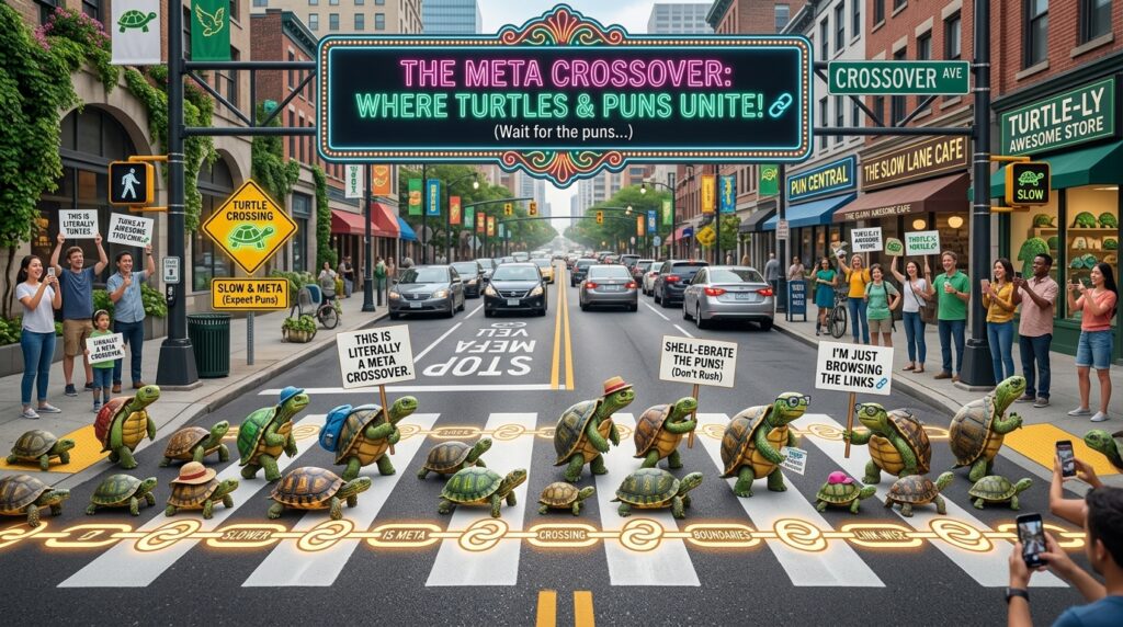 Turtle Crossover & Meta Puns