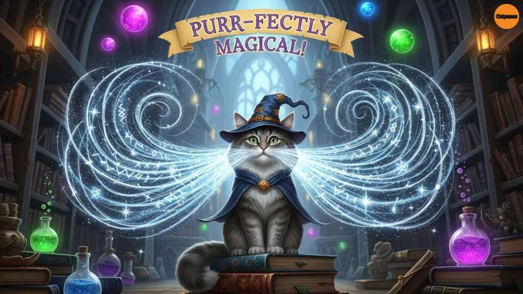 Fantasy cat puns magical 
