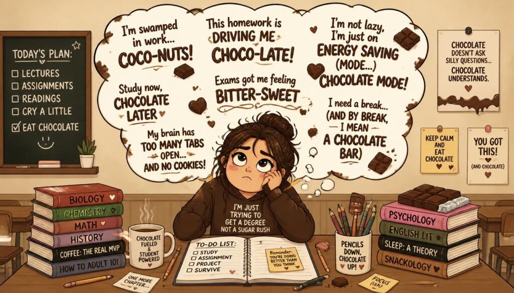 Chocolate Puns One Liners 🏫 Work & School Struggles