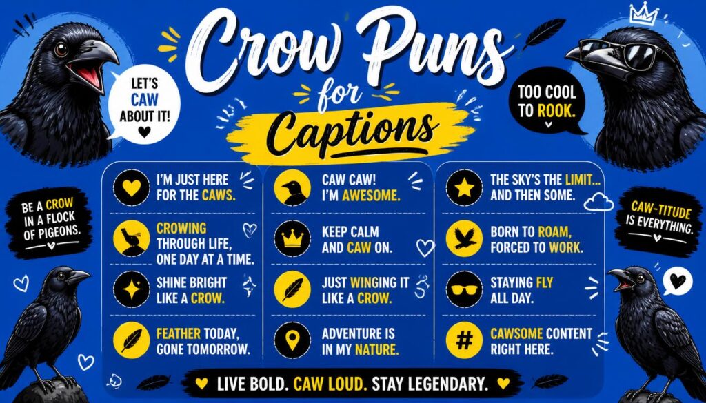 Crow Puns for Captions