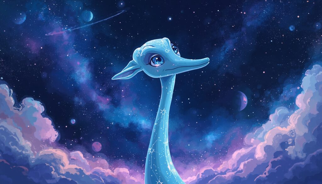 Space-Themed Long Neck