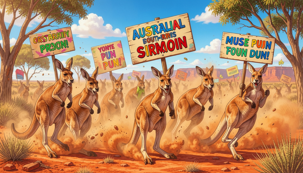 Kangaroo puns Wild Aussie Chaos