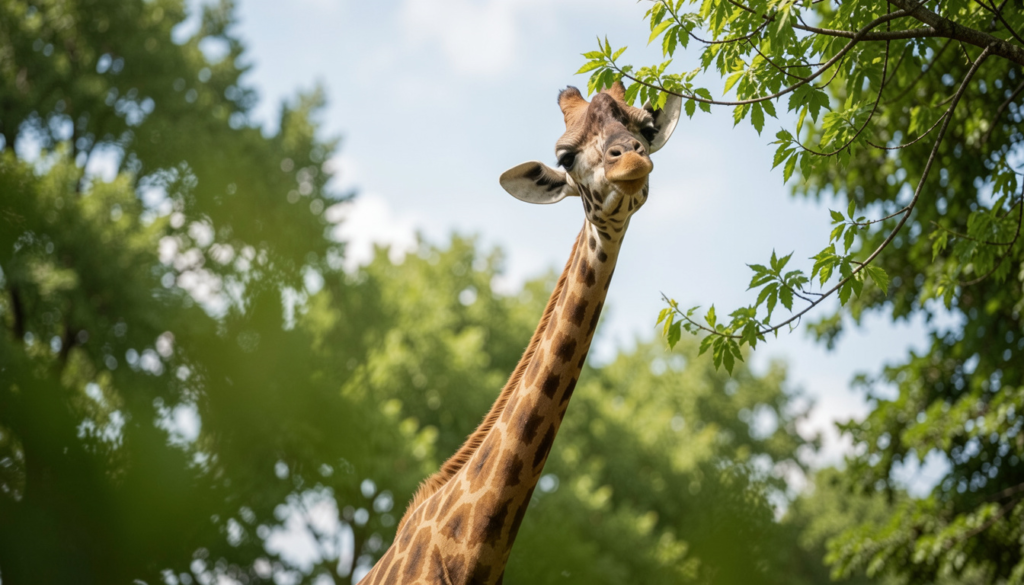 Leaf-Loving Giraffe